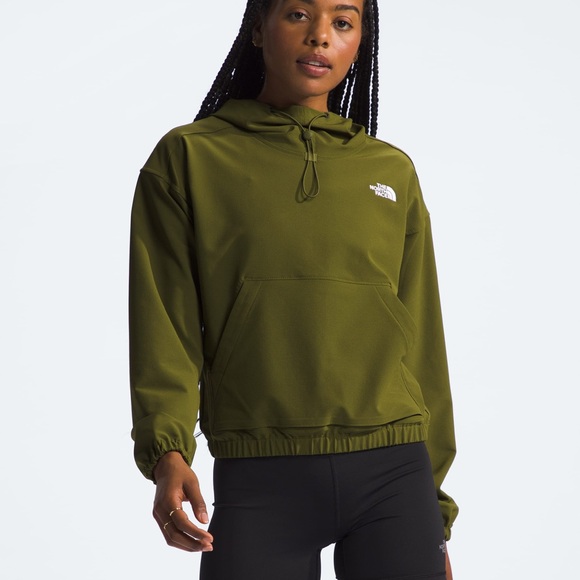 The North Face Tops - The North Face Willow Stretch windwall pullover hoodie Green Forest olive XL